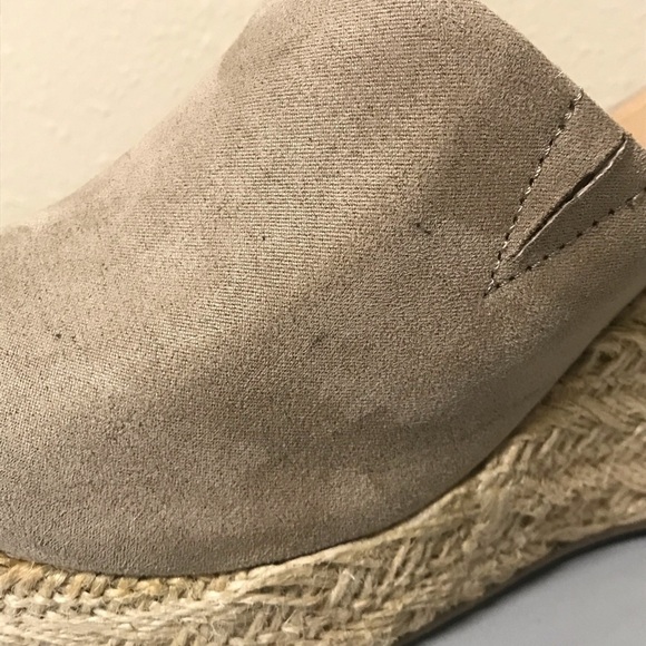 BIG BUDDHA / Gray/Tan Platform Espadrille Wedge Sandal Size 11 - Picture 11 of 11